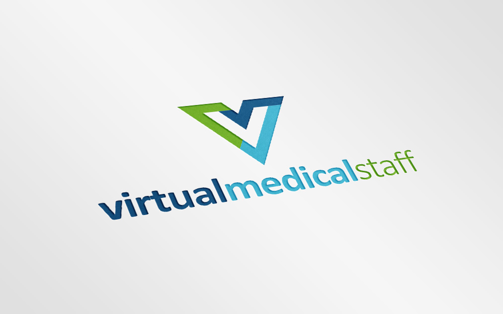 Logo Design for Virtual Medical Staff - Big Red Design Co.